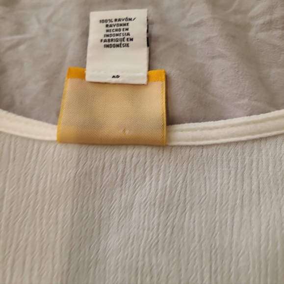 RUBY RD. Womens SZ Med White, Guazy, Crochet top, swimcover, layer piece - Picture 10 of 11